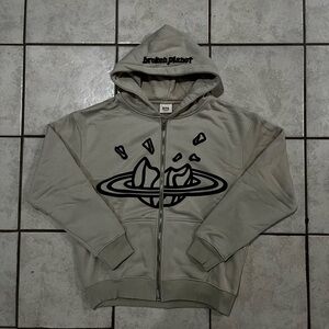 Broken Planet Hoodie Bone White Zip Up - S / M / L / XL - Same Day Shipping